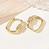 Brass Micro Pave Cubic Zirconia Hoop Earrings KK-CBA98BA-16G-3