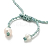 Natural Aquamarine Bracelets BJEW-E098-02G-3