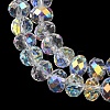Electroplate Transparent Glass Beads Strands EGLA-A046-01B-21-2