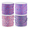 4 Rolls 4 Colors Cotton Braid Thread OCOR-TA0002-68B-1