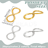 40Pcs 2 Colors Tibetan Style Alloy Linking Rings FIND-LP0003-35-2