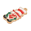 Christmas Theme Alloy Enamel Pendants LS-ENAM-M221-01KCG-07-2