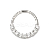 316L Surgical Stainless Steel Micro Pave Clear Cubic Zirconia Hoop Nose Rings WGE451E-05-1