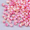 Rainbow ABS Plastic Imitation Pearl Beads OACR-Q174-3mm-04-2