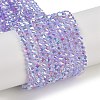Electroplate Glass Beads Strands GLAA-Q105-04-2