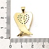 Rack Plating Brass Micro Pave Cubic Zirconia Pendants KK-L226-024G-3