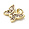 Rack Plating Brass Micro Pave Cubic Zirconia Pendants X-KK-K392-42G-2