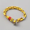 Survival Polyester Cord Bracelet with Alloy Anchor Clasps BJEW-WH0018-53D-1