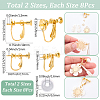 16Pcs 2 Styles Brass Clip-on Earring Findings KK-SC0006-64-2