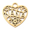 304 Stainless Steel Pendants LS-STAS-M076-04G-1