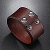 Flat Sided Cowhide Leather Cord Bracelets BJEW-WH20007-09B-3