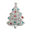 Christmas Theme Alloy Colorful Rhinestone Brooches JEWB-S022-02C-P-1