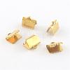304 Stainless Steel Ribbon Crimp Ends STAS-Q187-04G-1