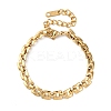 304 Stainless Steel Panther Chain Bracelets for Women BJEW-C076-03G-4