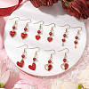 Alloy Enamel Heart Dangle Earrings EJEW-JE06272-02-2