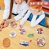 DIY Cattle & Flower Pattern Coaster Diamond Painting Kits DIY-TAC0016-53-11