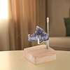 Square Wooden Crystal Rock Display Easels with Iron Holder ODIS-WH0038-28B-P-7