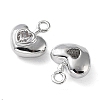 Rack Plating Brass Micro Pave Cubic Zirconia Pendants KK-K333-77P-2