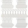 Sublimation Blanks Keychains AJEW-CJC0015-003-1