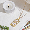 Brass with Cubic Zirconia Pendants Necklaces NJEW-LP0001-45M-G-3