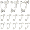 20Pcs Brass Screw Clip-on Earring Converters Findings KK-SC0004-79-1