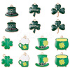35Pcs 7 Styles Saint Patrick's Day Alloy Enamel Pendants ENAM-CJ0005-45-3