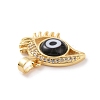 Brass Micro Pave Cubic Zirconia Pendants ZIRC-F136-09G-01-3