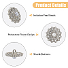 24Pcs 3 Styles Alloy Rhinestone Shank Buttons BUTT-HS0001-05P-4