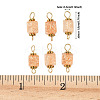 10Pcs Transparent Crackled Glass Cube Connector Charms PALLOY-JF03942-2