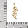 Brass Pave Clear Cubic Zirconia Pendants KK-Z061-15G-02-3