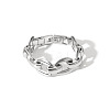 304 Stainless Steel Oval Link Chain Bracelets for Unisex XX1878-3-2