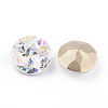 Pointed Back & Back Plated K9 Glass Rhinestone Cabochons RGLA-J012-10mm-101-2