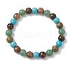 Natural & Synthetic Gemstone Beads Stretch Bracelets for Women BJEW-JB13270-2