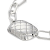 Tarnish Resistant 304 Stainless Steel Paperclip Chain Rectangle Link Bracelets for Women BJEW-C071-02P-2
