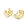 Brass Heart Hoop Earrings for Women EJEW-P215-05G-2