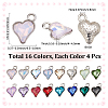 64Pcs 16 Colors Glass Charms FIND-SC0015-32P-2
