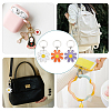 6Pcs 3 Colors Daisy Alloy Enamel Pendant Keychain KEYC-HY0001-18-6