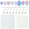 DIY Leaf 201 Stainless Steel Etched Metal Embellishments Dangle Earring Jewelry Making Kits DIY-FS0007-45-3