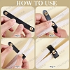 6Pcs 3 Styles Cowhide Leather Cable Straps with Golden Metal Snap Button FIND-CL0001-73B-6