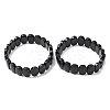 Natural Obsidian Faceted Beaded Stretch Bracelets for Women BJEW-K251-07J-4