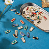 36Pcs 6 Colors Zinc Alloy Glass Pendants ALRI-TA0001-33-5