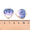 Rack Plating Alloy Enamel Pendants ENAM-N056-366KCG-05-3