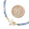 Summer Beach Dyed Natural Fire Crackle Agate Round Beaded Necklaces NJEW-JN05262-02-4