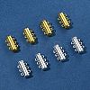 8 Sets 2 Colors 3-Strands Brass Magnetic Slide Lock Clasps KK-FS0001-60-7