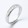 Rhodium Plated 925 Sterling Silver Rings STER-G027-19P-L-3