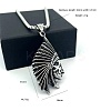 Vintage Native American 304 Stainless Steel Pendant Men’s Necklaces AR3449-6