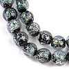 Handmade Gold Foil Lampwork Beads Strands LAMP-Q002-01D-2