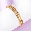 304 Stainless Steel Beads Multi-strand Bracelets LS-BJEW-K287-01G-1