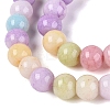 Ombre Effect Opaque Crackle Glass Beads Strands GLAA-Q106-01A-A09-4