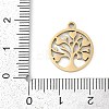 304 Stainless Steel Enamel Pendants STAS-I325-060G-3
